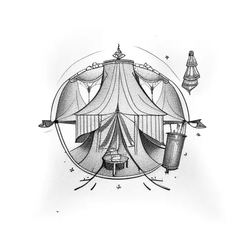 circus tent  tattoo design idea