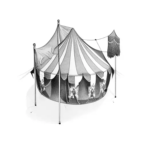 circus tent  tattoo design idea