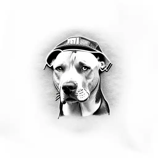 dastchund face, pitbull face, woman's eyes covered un leafs tattoo design idea