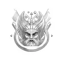 posiedon with trident tattoo design idea