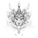 Subramanya Swamy's weapon in a dotwork style tattoo design idea
