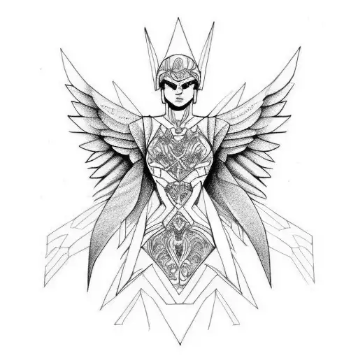 dark angel tattoo design idea
