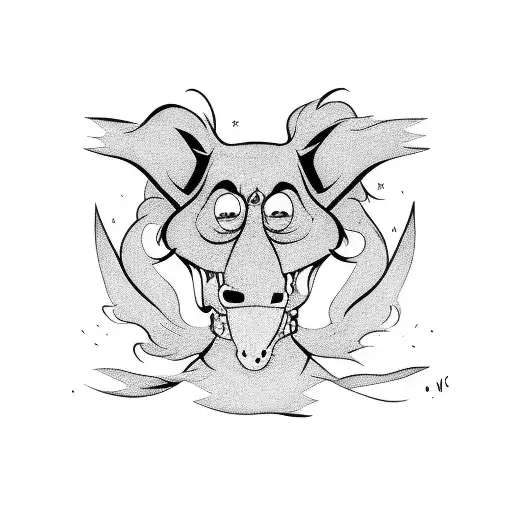 Courage the cowardly dog tattoo design idea