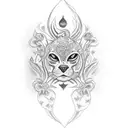 Katarina LOL with chicano style tattoo design idea