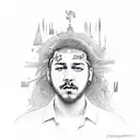 Post Malone  tattoo design idea