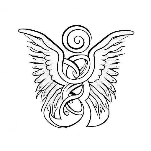  Angel wings, rainbow, miscarriage, shaïna tattoo design idea