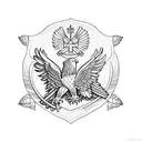 forest with polish eagle in front and holding Christian cross tattoo design idea