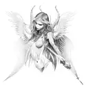fallen angel tattoo design idea