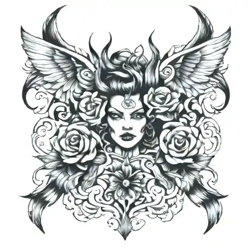 self sabotage tattoo design idea