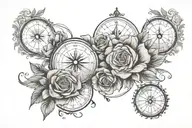 latitude and longitude wedding tattoo design idea