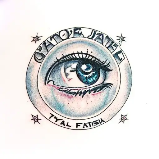 traditional eye  tattoo design idea