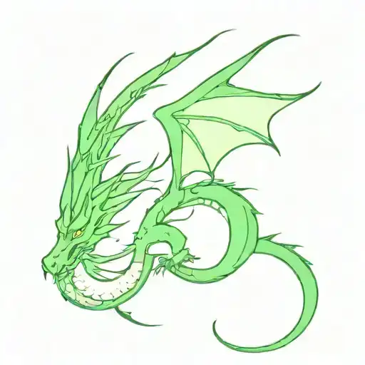 green dragon tattoo design idea