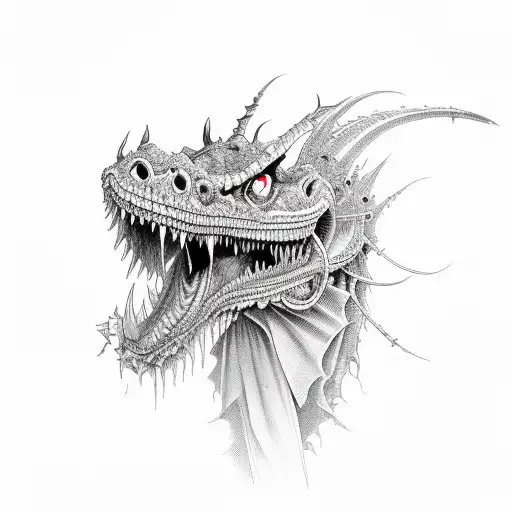 the jabberwocky tattoo design idea