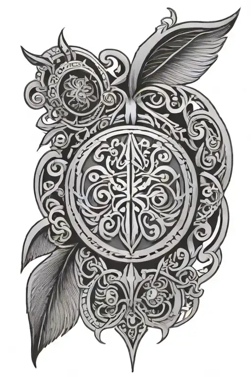 anglo saxon tribal style tattoo tattoo design idea