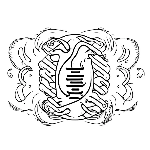 the word "Spinach" in script with a cat tail at the end tattoo design idea