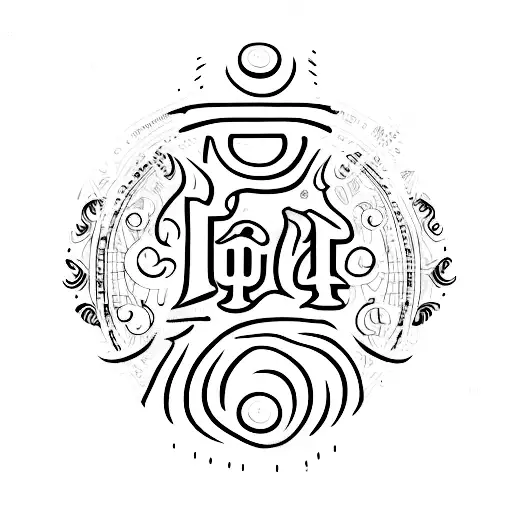 the word "Spin" in script with a cat tail at the end tattoo design idea