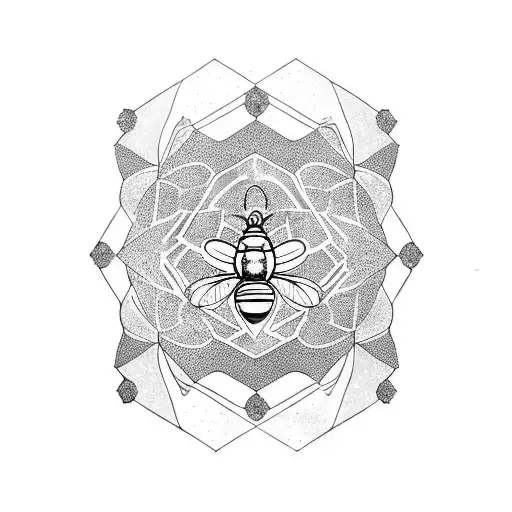 succulents with bees with galaxy inspiration tattoo design idea