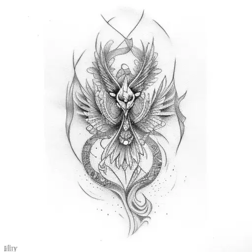 fenix lilly tattoo design idea