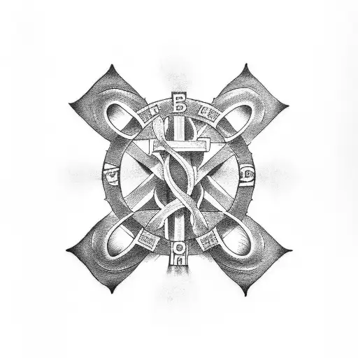 Bible Verse with Cross tattoo design idea