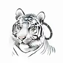 a tiger next to a horse next to a snake next to a pig tattoo design idea