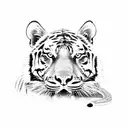 a tiger next to a horse next to a snake next to a pig tattoo design idea