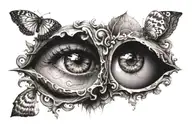 Optical, illusion tattoo tattoo design idea