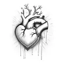 Crying Heart tattoo design idea