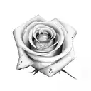 Broken watch with a rose tattoo design idea