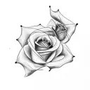 Broken watch with a rose tattoo design idea