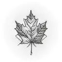 Maple Leaf tattoo design idea