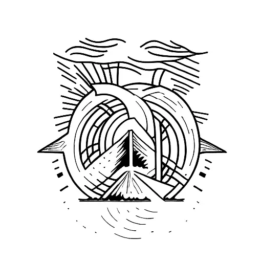 Minimalist tattoo that represents the union between family, mountains, sports and the Spartan attitude tattoo design idea