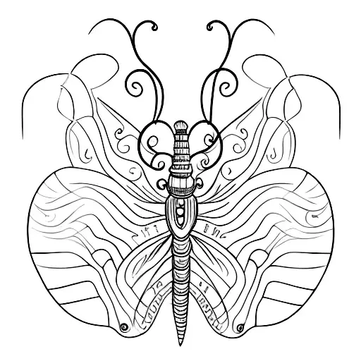the evolution of sworm into butterfly tattoo design idea