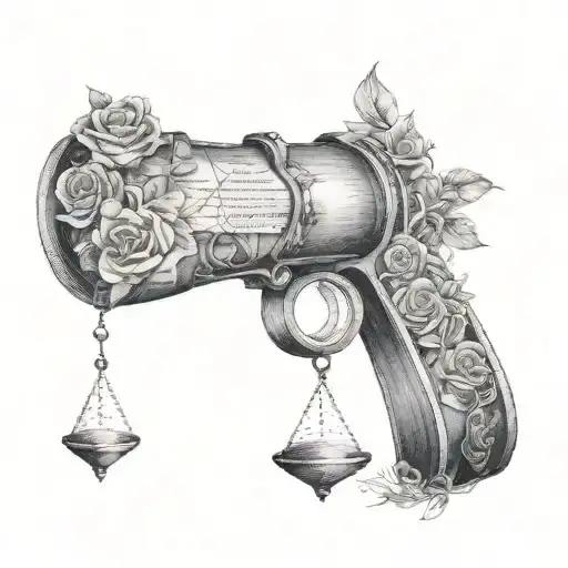 collage of roses, hourglass, broken heart, the words JUSTLOVE tattoo design idea