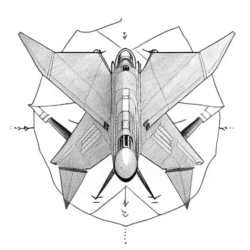 fighter plane tattoo design idea