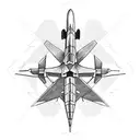 fighter plane tattoo design idea