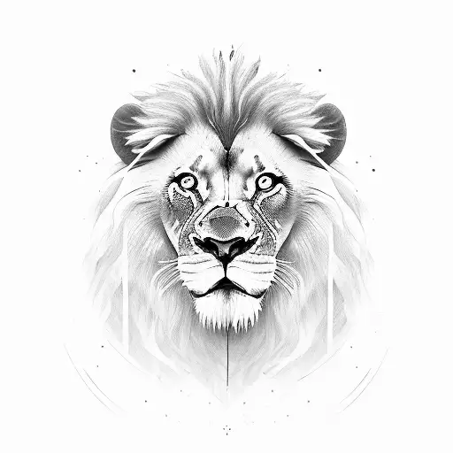 Lion and year 1986 tattoo design idea