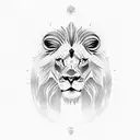 Lion and year 1986 tattoo design idea
