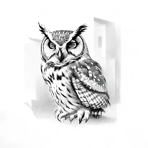 Owl tattoo design idea