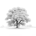 Oak tree with only 34 gree leafs tattoo design idea