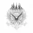  Create tattoo with sine wave, Lebanese cedar tree, Polish eagle tattoo design idea