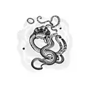 Max Payne surrounded by snakes tattoo design idea