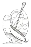 canoe paddle tattoo design idea