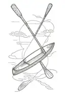 canoe paddle tattoo design idea