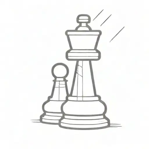 chess pawn with background tattoo design idea