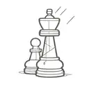 chess pawn with background tattoo design idea