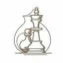 chess pawn with background tattoo design idea