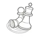 chess pawn with background tattoo design idea