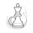 chess pawn with background tattoo design idea
