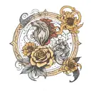 combined zodiac signs Virgo,leo,Cancer,Gemini tattoo design idea