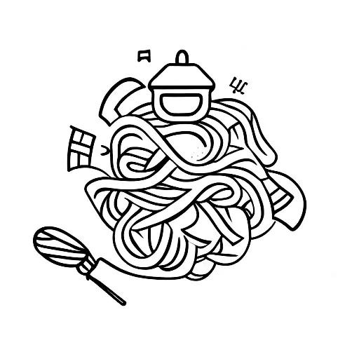 Pasta bowl tattoo design idea